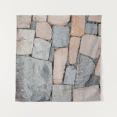 古代の城の古い石の壁。抽象芸術、古代 タペストリー (正面(横))