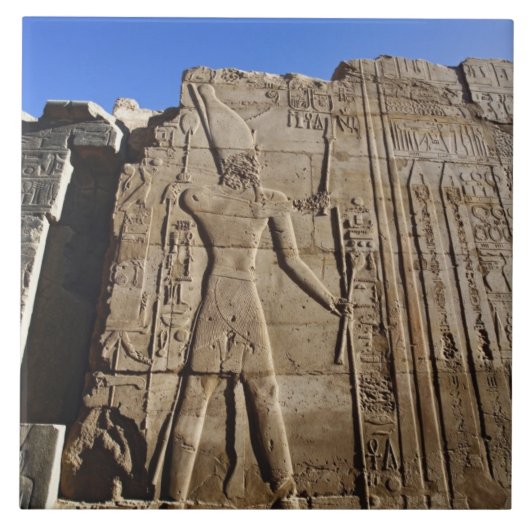古代の壁のヒエログリフ、カーナック神殿、 タイル (正面)