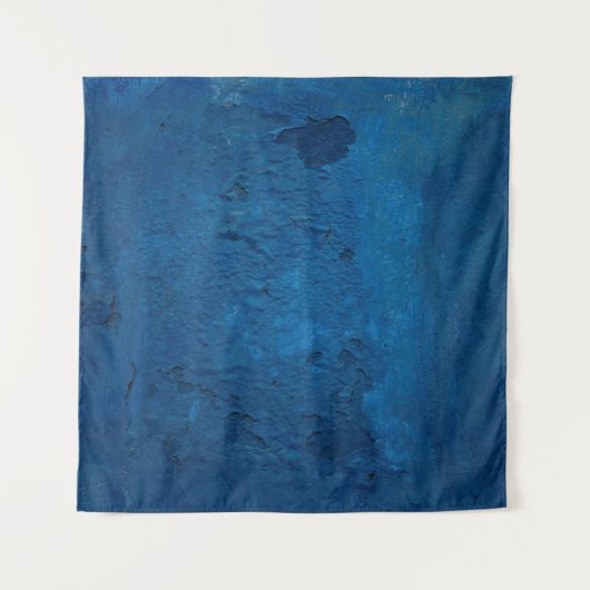 古代の壁グランジの青 タペストリー (正面)