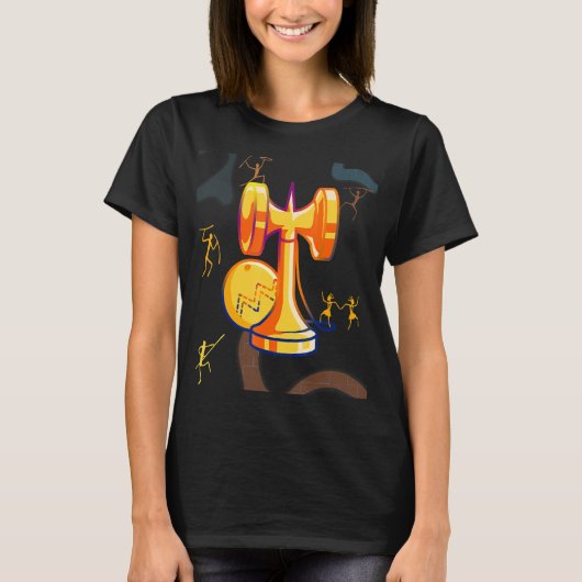 古代の壁画けん玉 Tシャツ (正面)