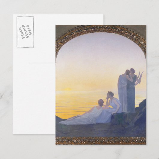 古代の夕べ, 1908 ポストカード (正面/裏面)