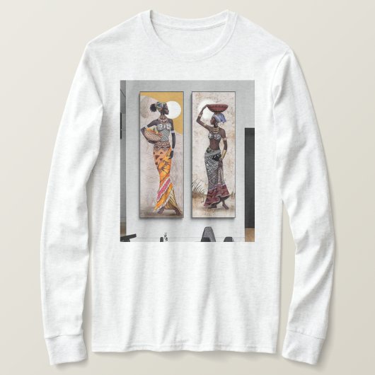 古代の女性のデザインの切断 Tシャツ (デザイン正面)