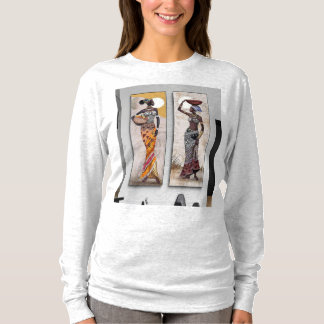 古代の女性のデザインの切断 Tシャツ