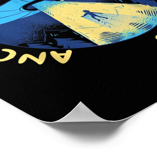 古代の宇宙飛行士の快適な言うYesエイリアンUfo Abdu ポスター (角)