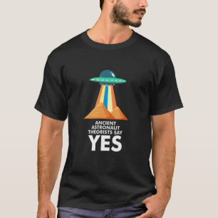 古代の宇宙飛行士の快適なYes引用文Ufo Alie Tシャツ