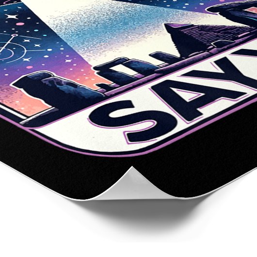 古代の宇宙飛行士の快適は言うYesエイリアンプレミアム ポスター (角)