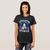 古代の宇宙飛行士の快適は言うYesエイリアンプレミアム Tシャツ (正面フル)