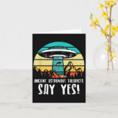 古代の宇宙飛行士の快適はYes!エイリアン カード (黄色い花)