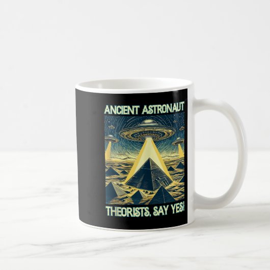 古代の宇宙飛行士の快適、言うYes-エイリアンタンク コーヒーマグカップ (右)