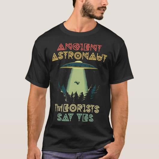 古代の宇宙飛行士の快適sayYes-エイリアンヘッドT Tシャツ (正面)