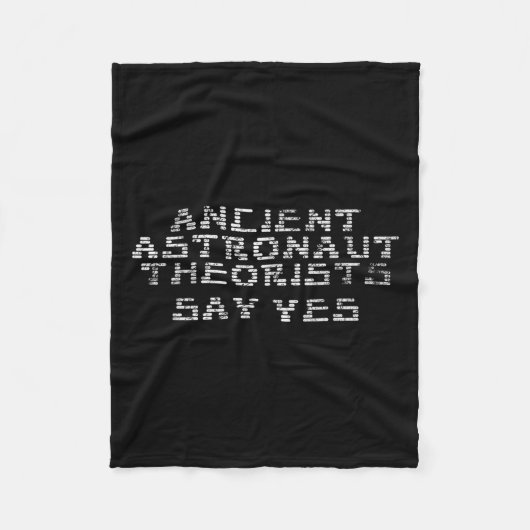 古代の宇宙飛行士の快適Yesおもしろいエイリアン_1 フリースブランケット (正面)