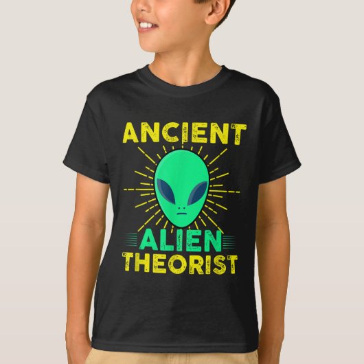 古代の宇宙飛行士の理論家は、YesエイリアンヘッドThe Tシャツ (正面)