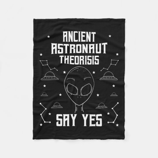 古代の宇宙飛行士の理論家はYesの外おもしろい走者と言う フリースブランケット (正面)