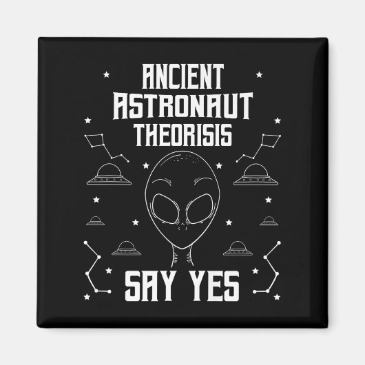 古代の宇宙飛行士の理論家はYesの外おもしろい走者と言う マグネット (正面)