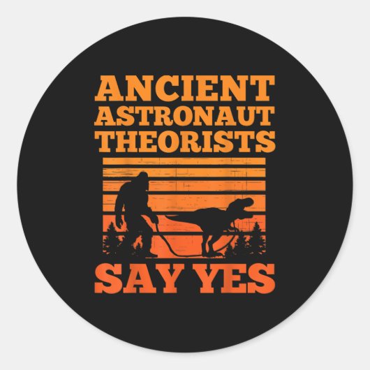 古代の宇宙飛行士の理論家はYes満月アストロと言う ラウンドシール (正面)