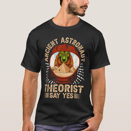古代の宇宙飛行士の理論家はYes_エジプト Tシャツ (正面)