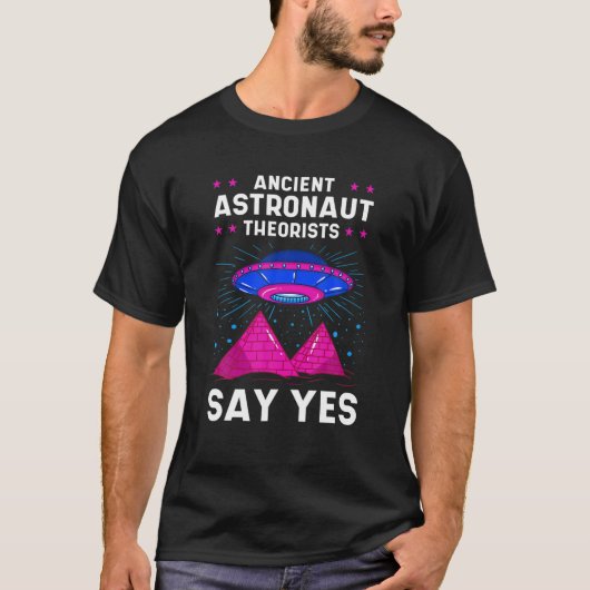 古代の宇宙飛行士の理論家セーYesエイリアンエジプト Tシャツ (正面)