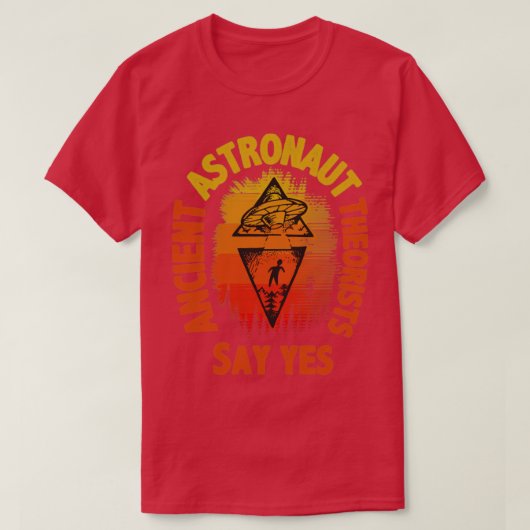 古代の宇宙飛行士はyesと言う tシャツ (デザイン正面)