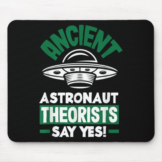 古代の宇宙飛行士セオリスYesおもしろいエイリアン マウスパッド (正面)