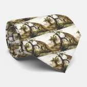 古代の恐竜、プレートオサウルスが木を食べている ネクタイ (ロール)