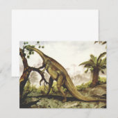 古代の恐竜、プレートオサウルスが木を食べる (正面/裏面)