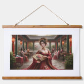 古代の恵みのポートレート中国の 吊り下げ型タペストリー (正面3)