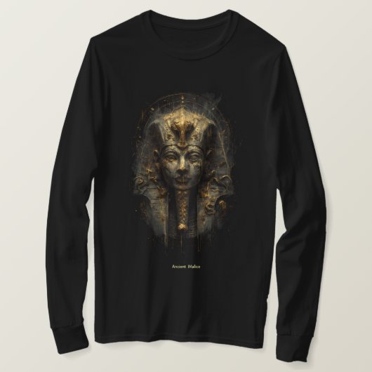 古代の悪意 エジプトのファラオ ロングスリーブシャツ Tシャツ (デザイン正面)
