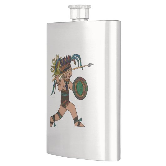 古代の戦士先住民アメリカ フラスク (左)
