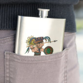 古代の戦士先住民アメリカ フラスク (インサイチュ)