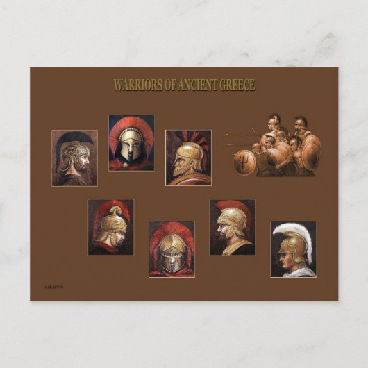 古代の戦士 ポストカード (正面)