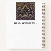 古代の戦闘機，ノート ノートブック (裏面)