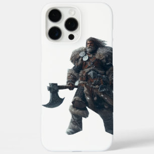 古代の斧を持つ獰猛な野蛮な戦士 iPhone 16 PRO MAXケース