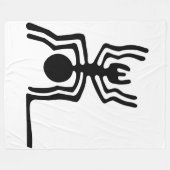 古代の昆虫 – 黒いクモ フリースブランケット (正面(横))