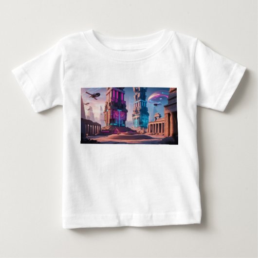 🔱古代の時代:次のための時代のないデザインモダン ベビーTシャツ (正面)