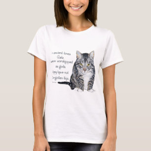 古代の時代、猫は - 猫の知恵 Tシャツ