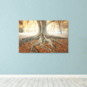 古代の木の根 キャンバスプリント (インサイチュ (ウッドフロア))