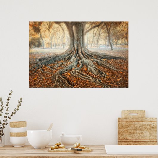 古代の木の根 ポスター (キッチン)