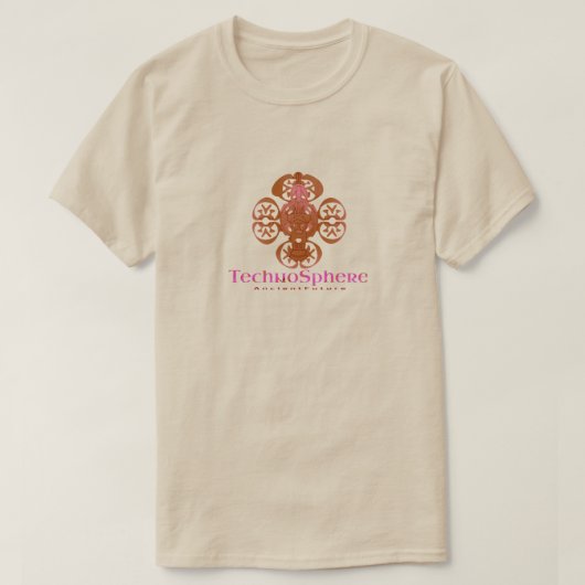 古代の未来の成果物/ v005オレンジ tシャツ (デザイン正面)