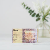 古代の未来の珍しいデザイン 名刺 (スタンド正面)