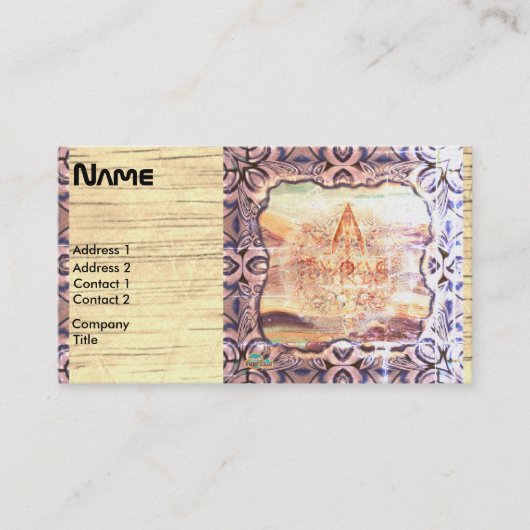 古代の未来の珍しいデザイン 名刺 (正面)