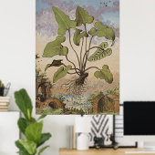 古代の植物芸術ヘミオナイト・シダ ポスター (ホームオフィス)