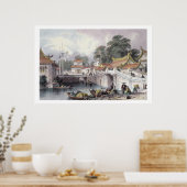 古代の橋チャプロで川の上に， c.1850 (c ポスター (キッチン)