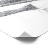 古代の歩道橋。鉛筆スケッチ。 ポスター (角)