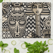 古代の歴史記号タトゥースタイル キッチンタオル (折り畳み)