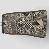 古代の歴史記号タトゥースタイル ゴルフヘッドカバー (正面)