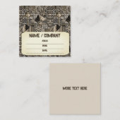 古代の歴史記号タトゥースタイル スクエア名刺 (正面/裏面)