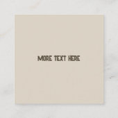 古代の歴史記号タトゥースタイル スクエア名刺 (裏面)