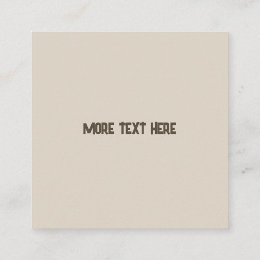 古代の歴史記号タトゥースタイル スクエア名刺 (裏面)