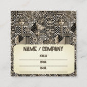 古代の歴史記号タトゥースタイル スクエア名刺 (正面)