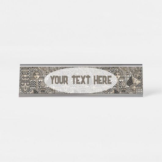 古代の歴史記号タトゥースタイル デスクネームプレート (正面)